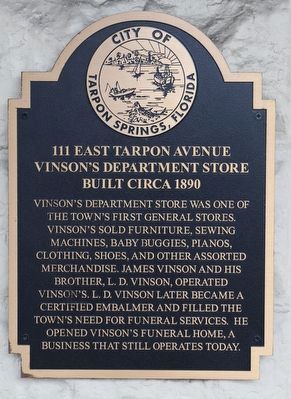Vinson's Department Store Marker image. Click for full size.