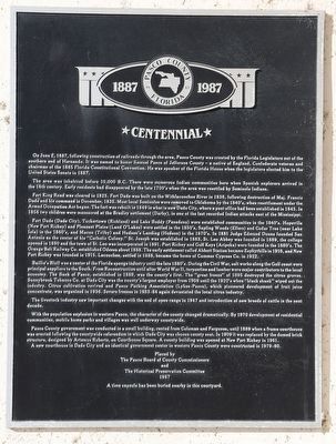 Pasco County Centennial Marker image. Click for full size.