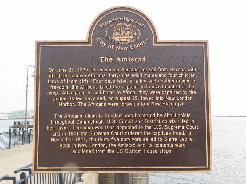 The Amistad Marker image. Click for full size.