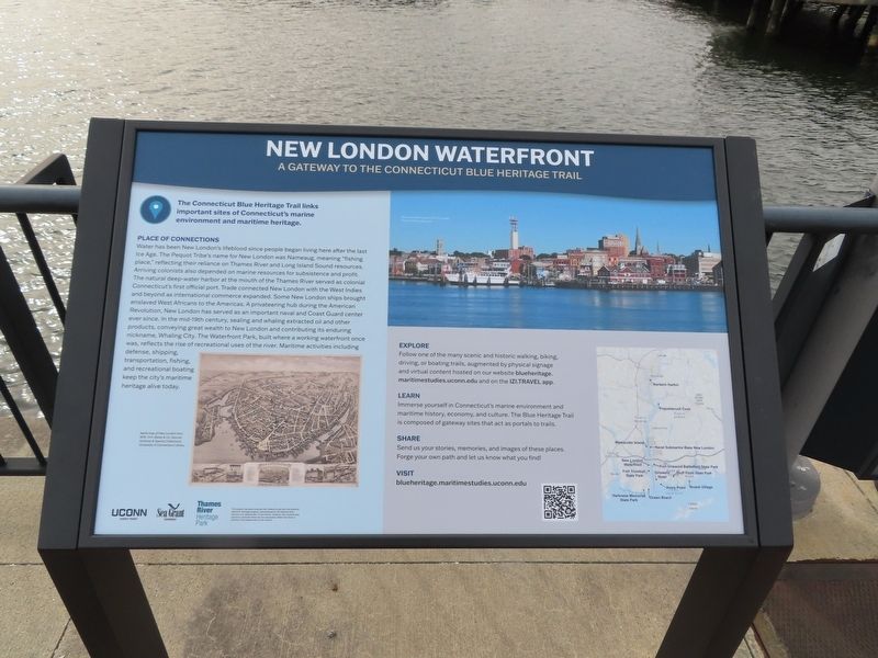 New London Waterfront Marker image. Click for full size.