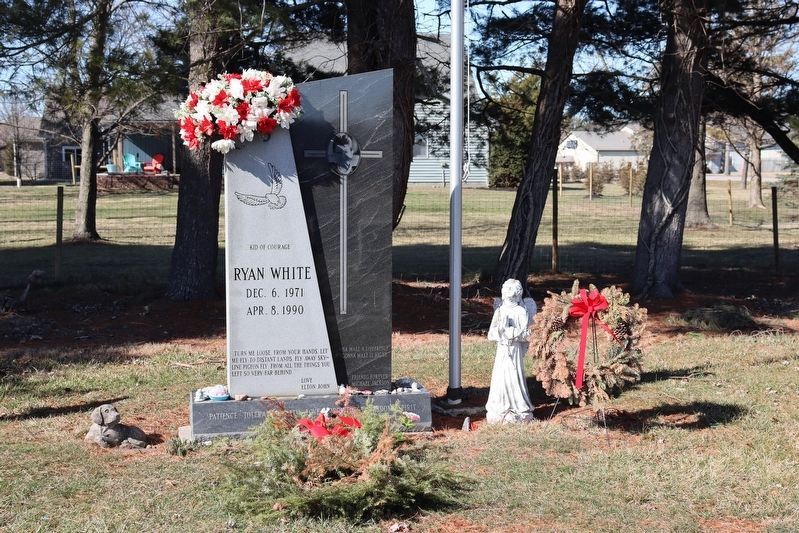 Ryan White's grave in nearby Cicero image. Click for full size.