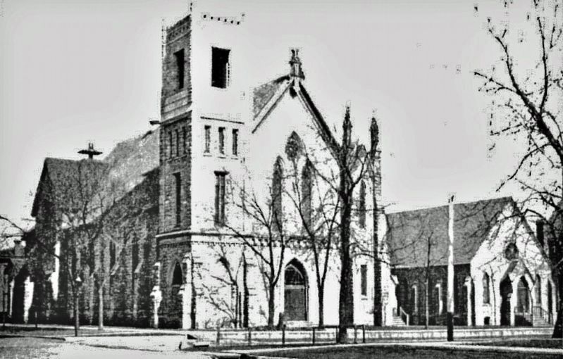 Marker detail: First Presbyterian Church, c.1900 image. Click for full size.