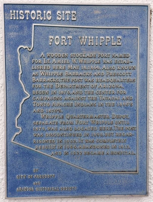 Fort Whipple Marker image. Click for full size.