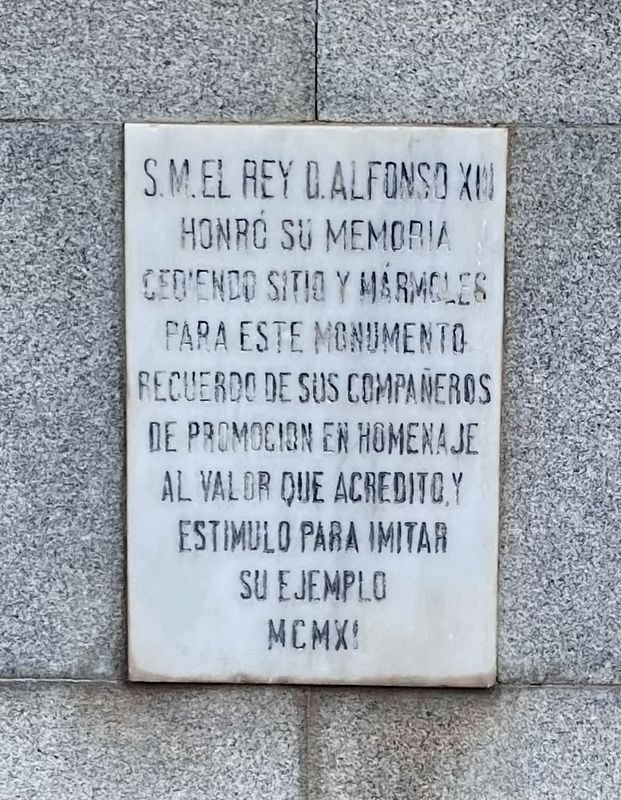 Monumento al Capitan Melgar / Captain Melgar Memorial - additional plaque image. Click for full size.