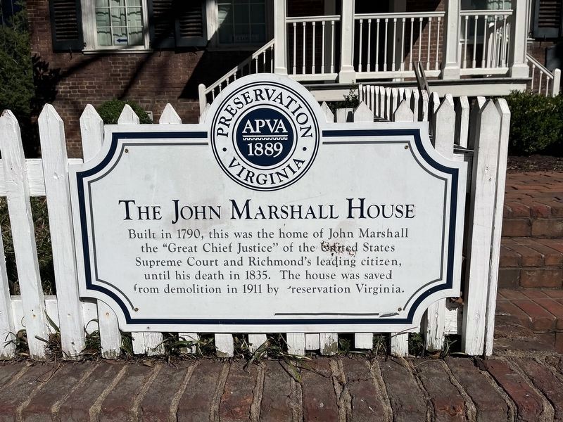 The John Marshall House Marker image. Click for full size.