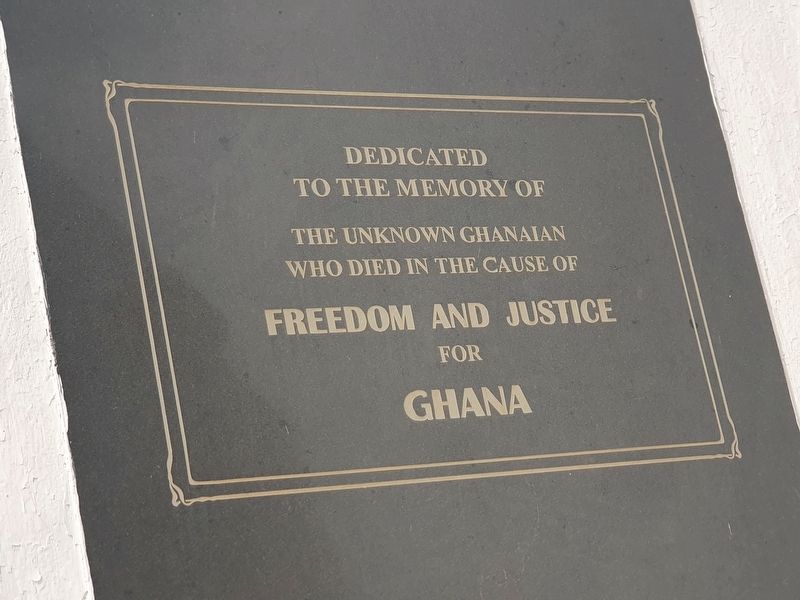 Liberation Day Monument Unknown Ghanaian Tablet image. Click for full size.
