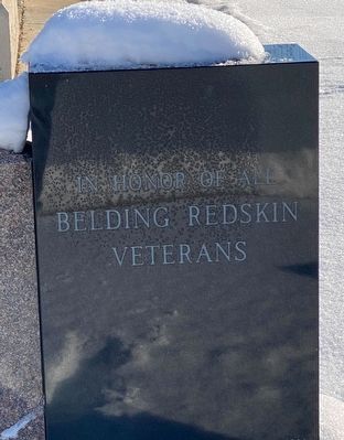 Belding Redskin Veterans Memorial Marker image. Click for full size.