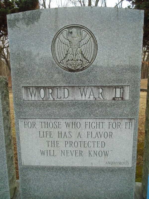 World War II Marker. Click for full size. World War II Marker image. Click for full size.