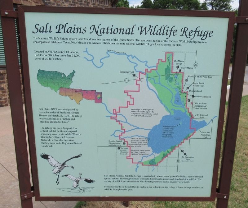 Salt Plains National Wildlife Refuge Marker image. Click for full size.