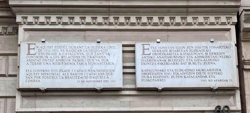 Catalan-Basque Civil War Relations Marker image. Click for full size.