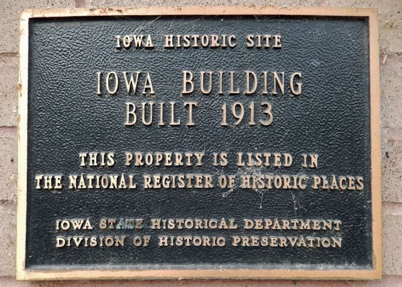 Iowa Building Marker image. Click for full size.
