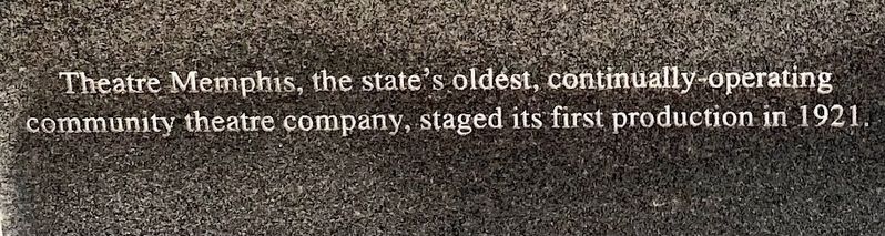 Theatre Memphis Marker. Click for full size. Theatre Memphis Marker image. Click for full size.