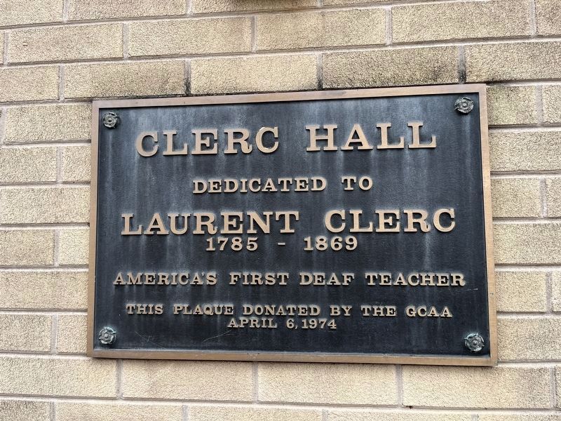 Clerc Hall Marker image. Click for full size.