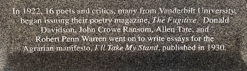 16 poets and critics Marker. Click for full size. 16 poets and critics Marker image. Click for full size.