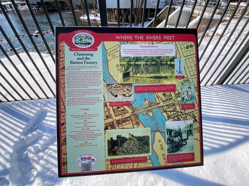 Clamming and the Button Factory Marker image. Click for full size.