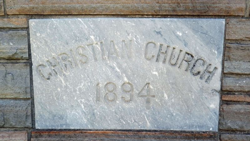 First Christian Church Cornerstone image. Click for full size.