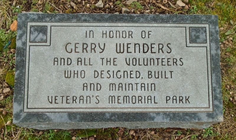 Gerry Wenders and Volunteers Marker image. Click for full size.
