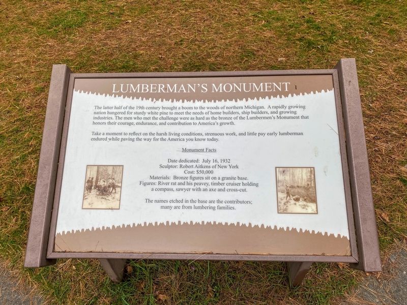 Lumberman's Monument Marker image. Click for full size.