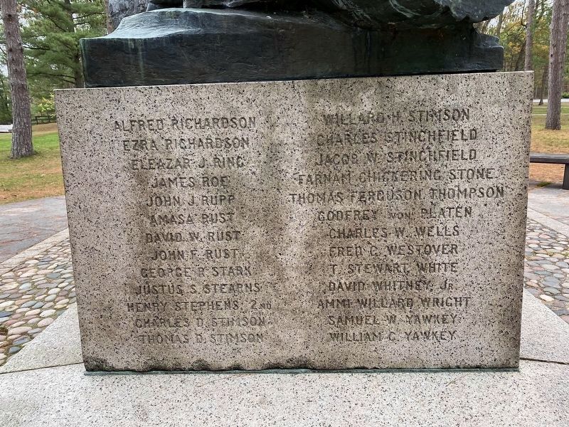 History of Lumbermans Monument. Click for full size. History of Lumbermans Monument image. Click for full size.