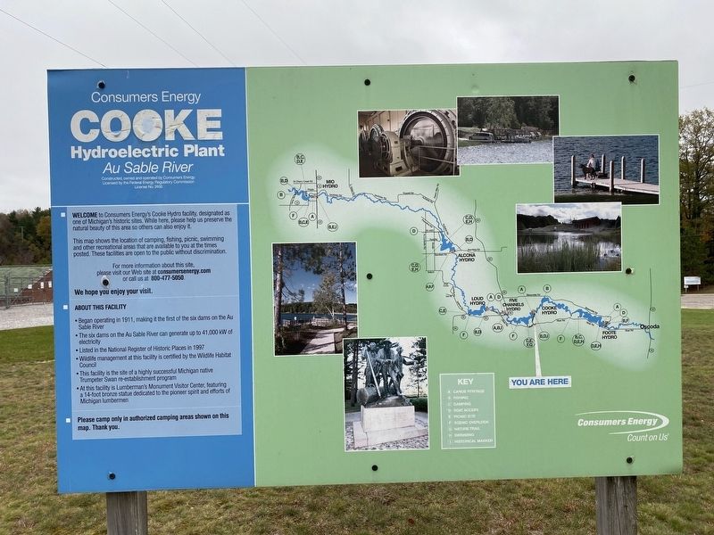 Cooke Hydroelectric Plant Marker. Click for full size. Cooke Hydroelectric Plant Marker image. Click for full size.