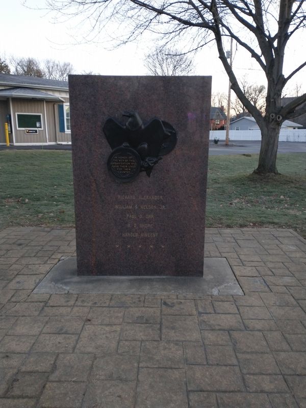 Marshall Veterans Memorial Marker. Click for full size. Marshall Veterans Memorial Marker image. Click for full size.