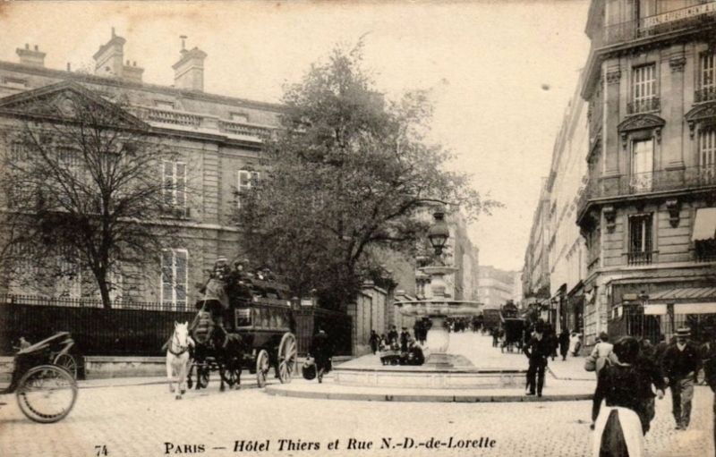 Hôtel Thiers and rue Notre Dame de Lorette. Click for full size. Hôtel Thiers and rue Notre Dame de Lorette image. Click for full size.