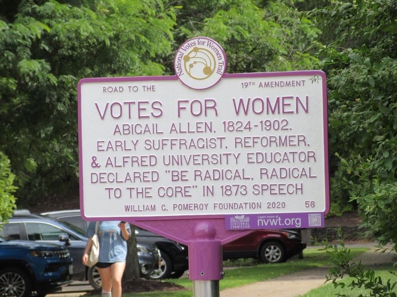 Votes for Women Marker. Click for full size. Votes for Women Marker image. Click for full size.