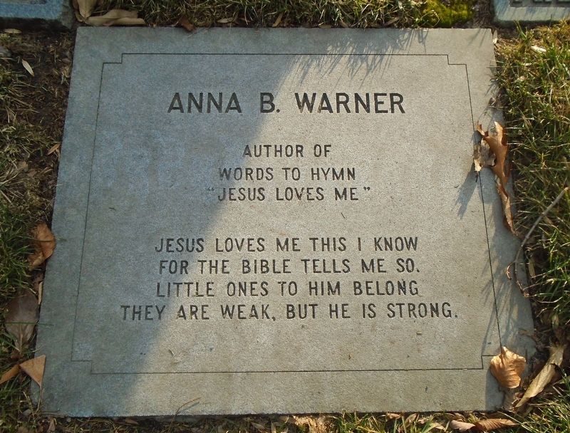 Anna Bartlett Warner Marker image. Click for full size.