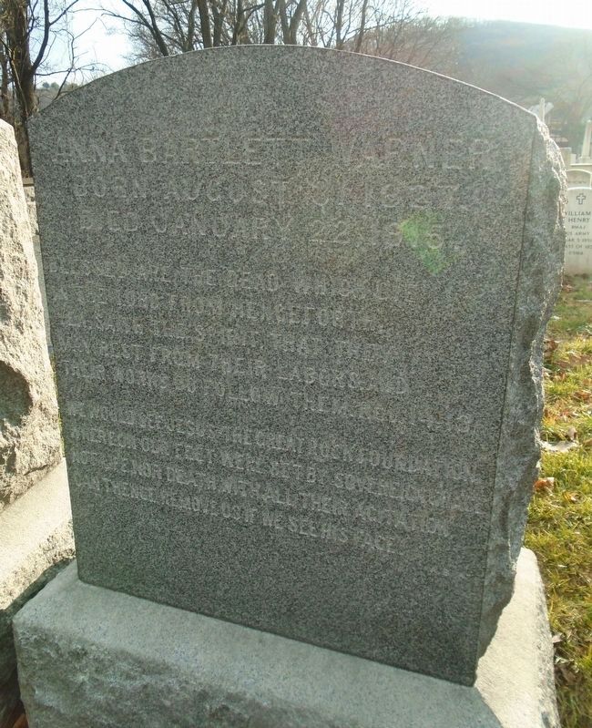 Anna Bartlett Warner Marker. Click for full size. Anna Bartlett Warner Marker image. Click for full size.