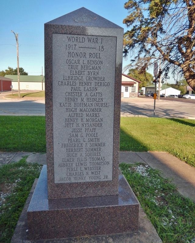 Schuyler County War Memorial (<i>west side</i>) image. Click for full size.