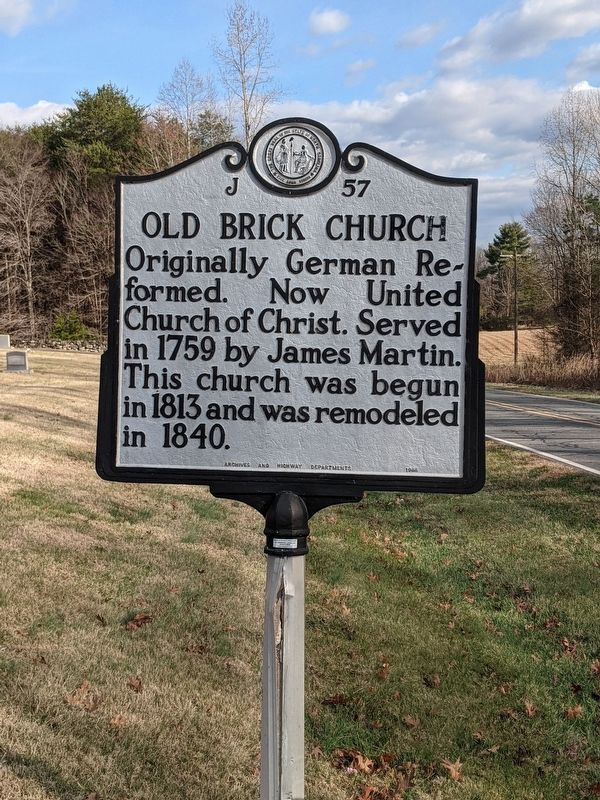 Old Brick Church Marker. Click for full size. Old Brick Church Marker image. Click for full size.
