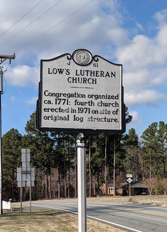 Low's Lutheran Church Marker. Click for full size. Low's Lutheran Church Marker image. Click for full size.