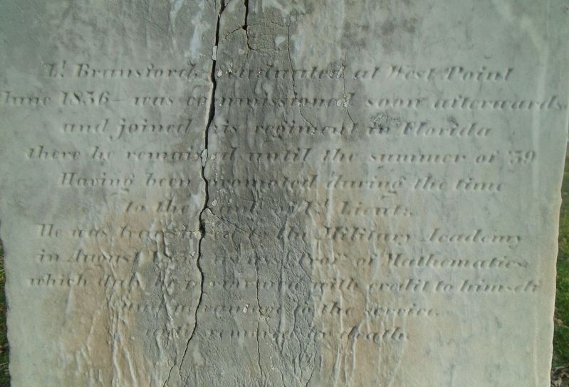 Lieu<sup>t</sup> Sam'l. J. Bransford Marker. Click for full size. Lieu<sup>t</sup> Sam'l. J. Bransford Marker image. Click for full size.