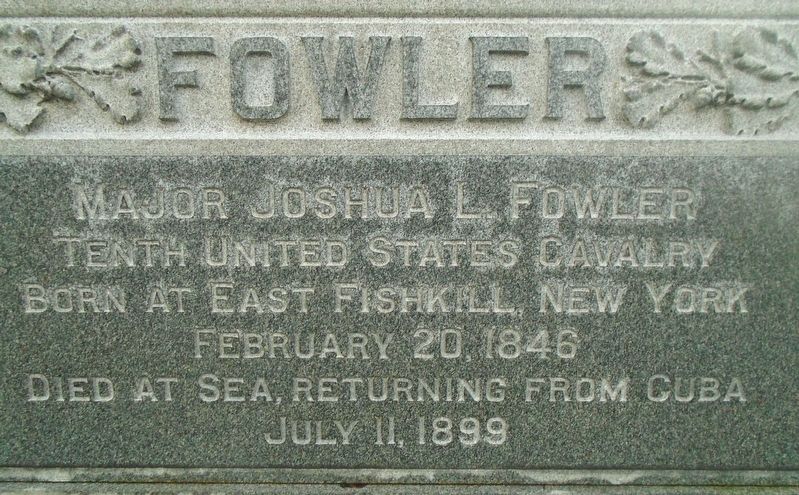 Major Joshua L. Fowler Marker image. Click for full size.
