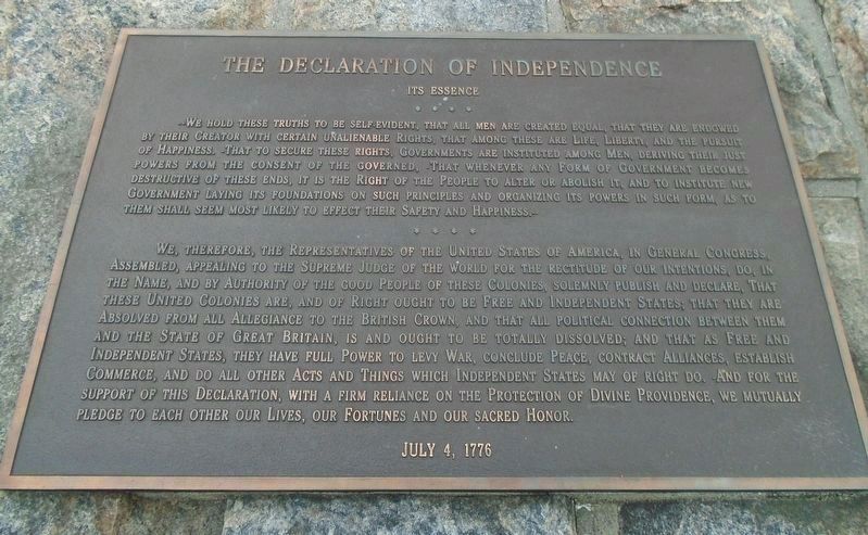 Declaration of Independence Marker image. Click for full size.