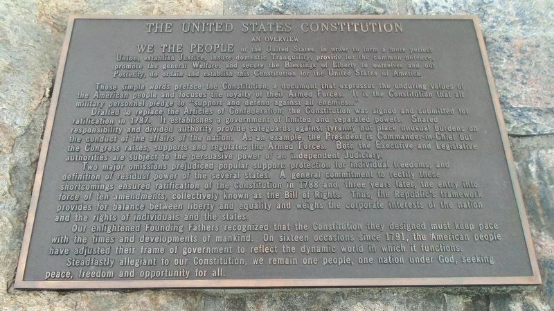 United States Constitution Marker image. Click for full size.