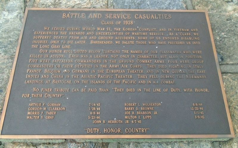 Battle and Service Casualties Marker. Click for full size. Battle and Service Casualties Marker image. Click for full size.