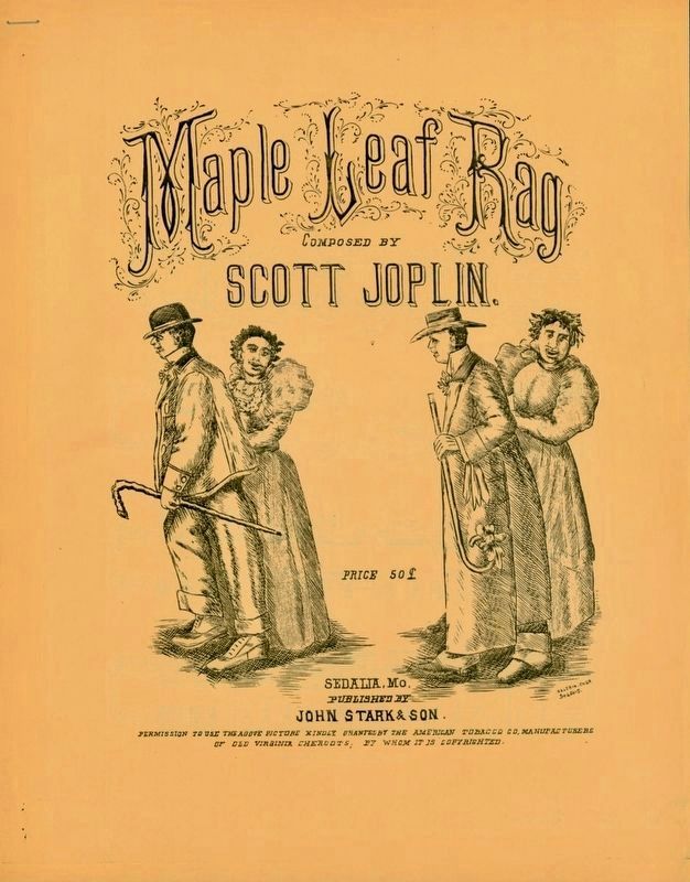 Original cover sheet for the <i>Maple Leaf Rag</i> image. Click for full size.