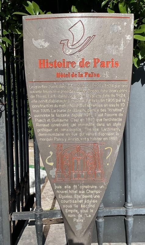 Hôtel de la Païva Marker. Click for full size. Hôtel de la Païva Marker image. Click for full size.