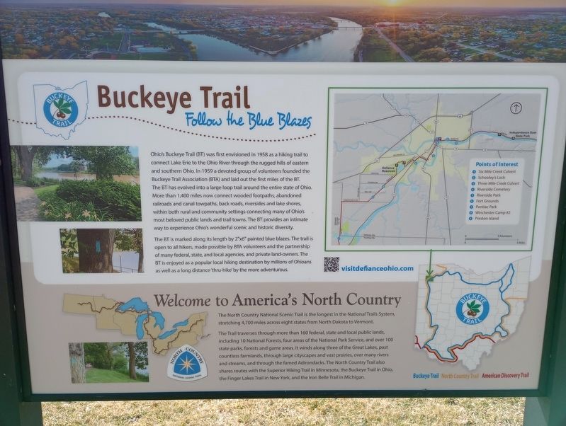 Buckeye Trail Marker, Side One image. Click for full size.