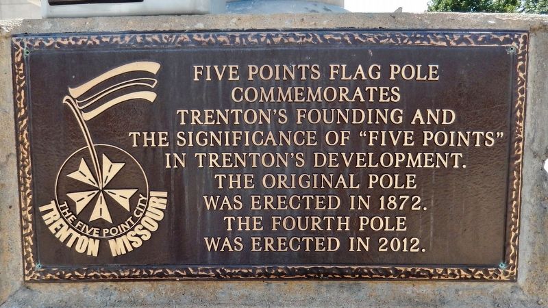 Five Points Flag Pole Marker image. Click for full size.