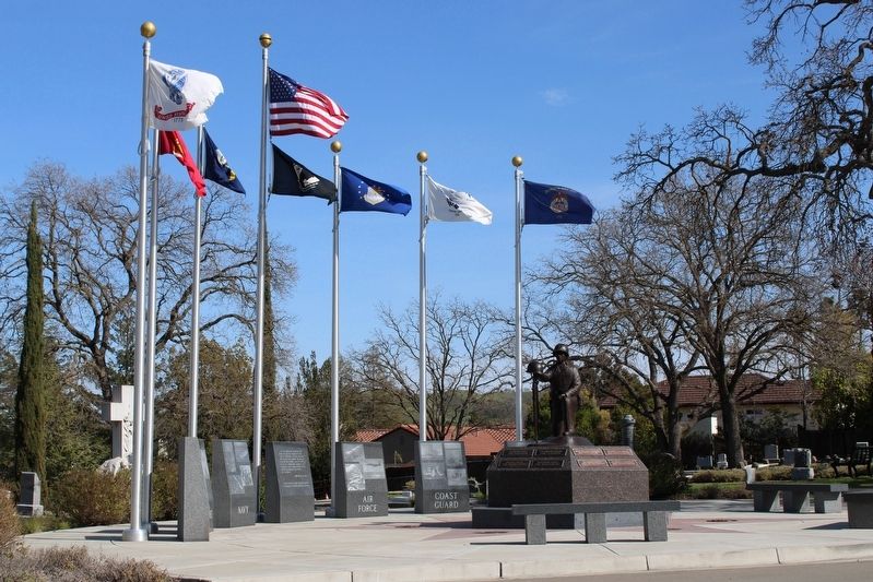 Pleasanton Veterans Memorial Marker. Click for full size. Pleasanton Veterans Memorial Marker image. Click for full size.
