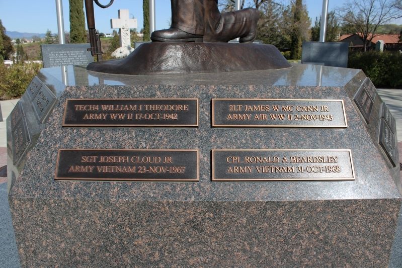 Pleasanton Veterans Memorial. Click for full size. Pleasanton Veterans Memorial image. Click for full size.