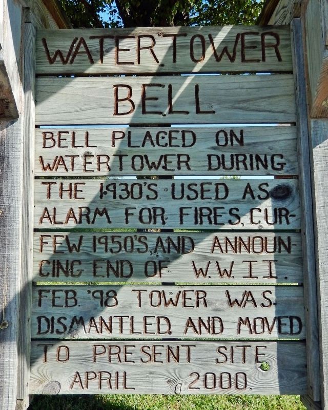 Water Tower Bell Marker image. Click for full size.