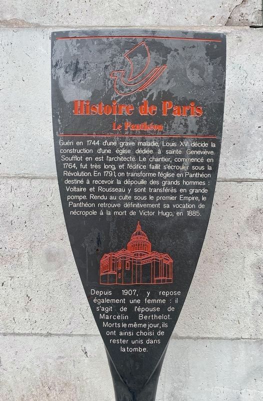 Le Panthéon Marker. Click for full size. Le Panthéon Marker image. Click for full size.