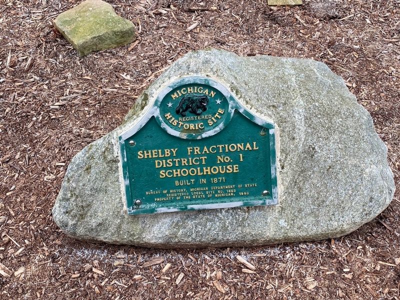 Shelby Fractional District No. 1 Schoolhouse Marker image. Click for full size.