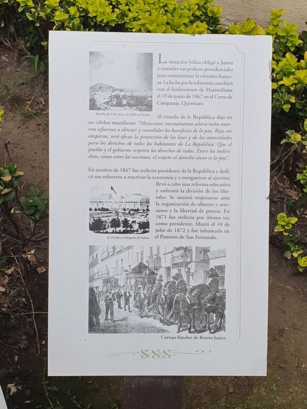 Benito Ju�rez Marker image. Click for full size.