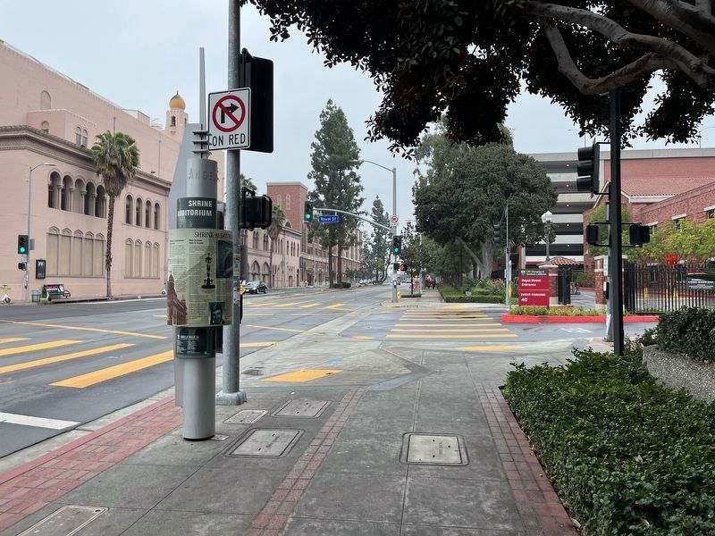 Shrine Auditorium and Marker image. Click for full size.