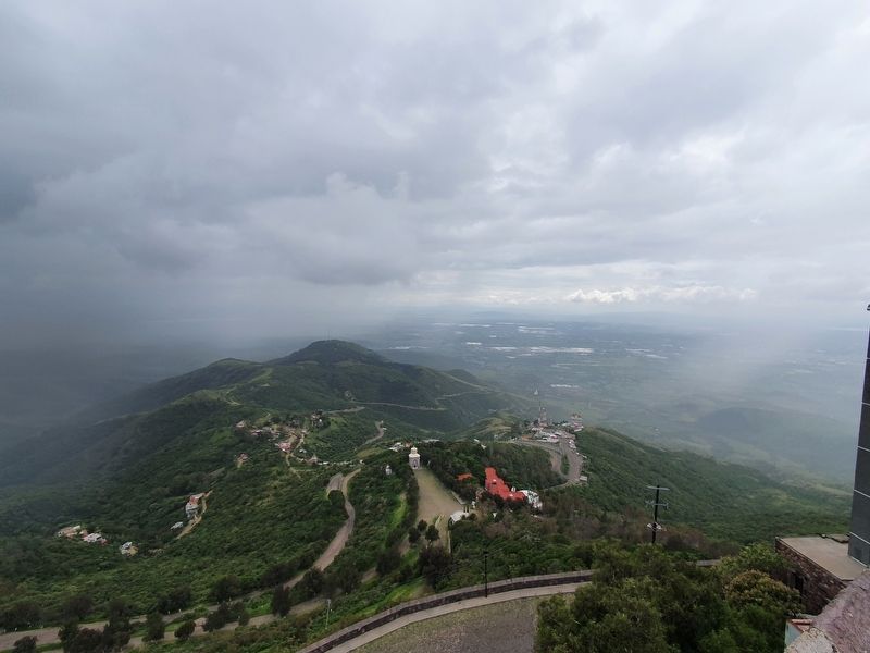 A view from the marker at the Ecological Restoration Area Cerro del Cubilete image. Click for full size.