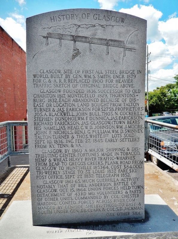 History of Glasgow Marker (<i>east side</i>) image. Click for full size.